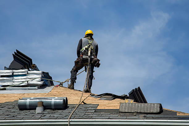 Professional Gutter Installation technician working in Abilene, KS
